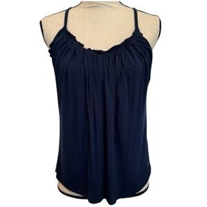 JJ Winks Built In Shelf Bra Tank Spaghetti Strap Navy Tank Top Medium